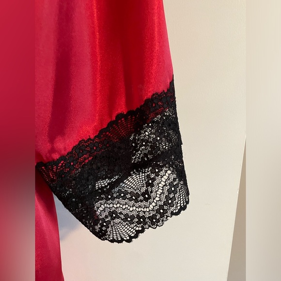 Satin Kimono Short Robe - Sz Sm - Picture 5 of 7